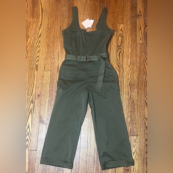 DL1961 Pants - DL1961 x Marianna Hewitt Hepburn Crop Wide Leg Jumpsui Large